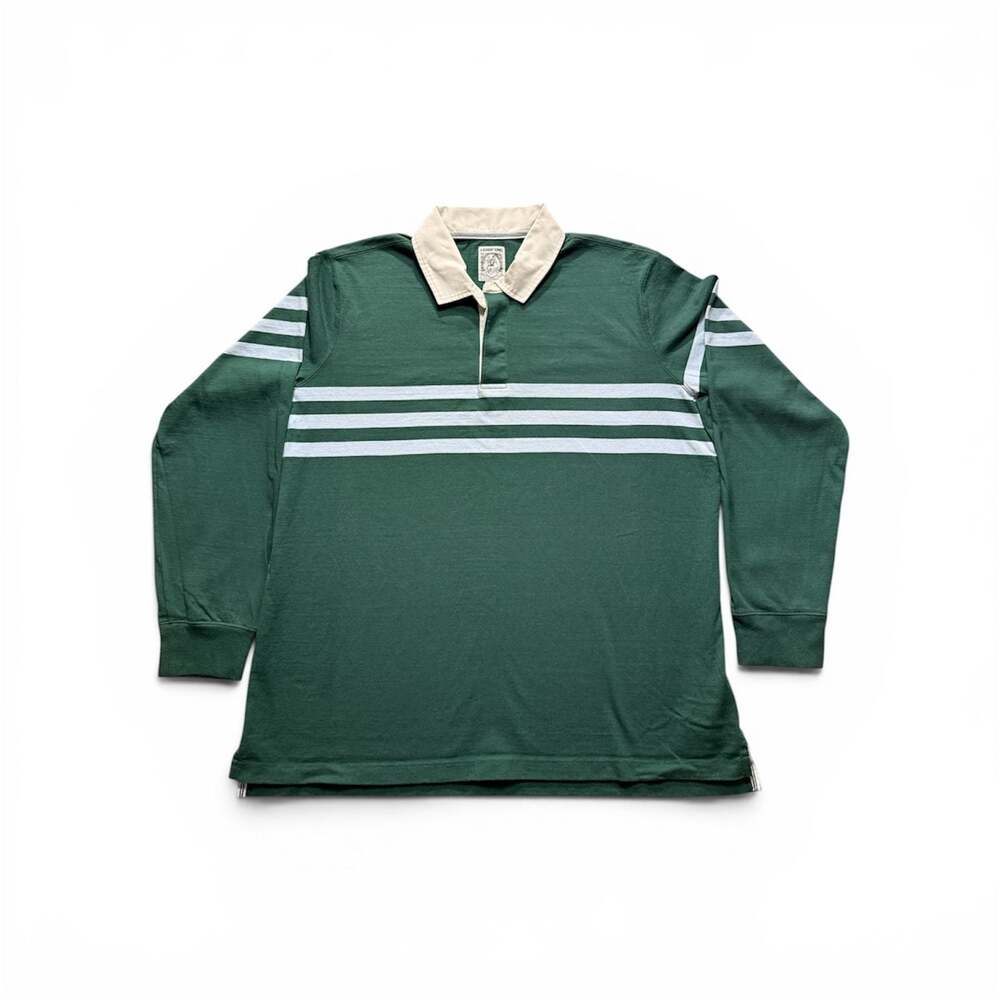 Lands' End Men's Long Sleeve Striped Rugby Shirt